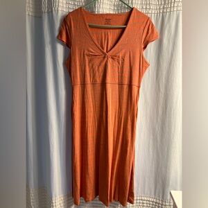 Orange V-Neck Women’s dress